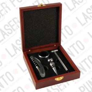 Set de Vino en Caja de Madera + Grabado