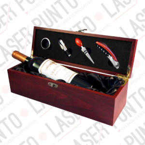 Caja de Madera Vino Sommelier + Grabado