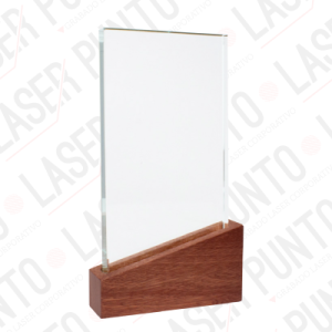 Trofeo Galvano de Madera y Cristal