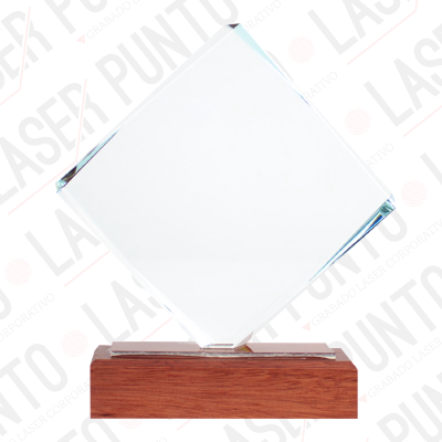 Trofeo Galvano de Madera y Cristal - Imagen 2