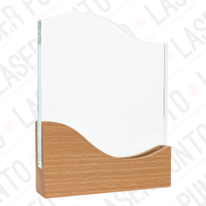 Trofeo Galvano de Madera y Cristal