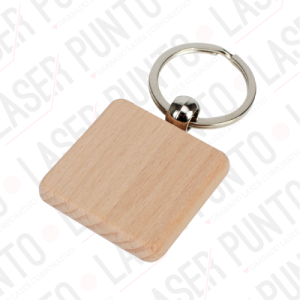 Llavero Cuadrado de Madera 4 cm + Grabado