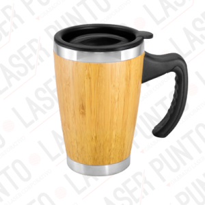 Mug de Bamboo con Asa Plástica 400cc + Grabado